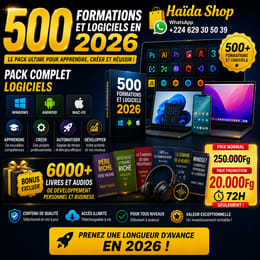 550 Formation et logiciels en 2026 Pack complet logiciels  Bonus 6000 Livres