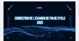 CORRECTION DE L'EXAMEN NATIONAL 2025 EN SCIENCES DE SANTÉ