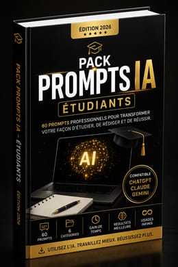 🎓 Réussir ses Études avec l'IA – 60 Prompts ChatGPT, Claude & Gemini pour Étudiants