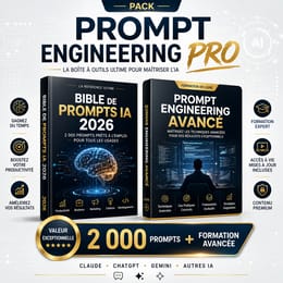 Pack Formation Prompt Engineering Pro + Bible de Prompts IA  (2000 prompts inclus)