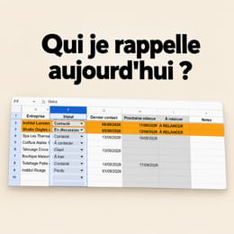 CRM Prospection — Google Sheets