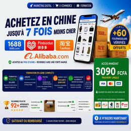 E-COM: 1688, TAOBAO, PINDUODUO, ALIBABA, Wechat, Alipay + DROIT DE REVENTE + ACCÈS GROUPE VIP
