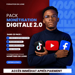Pack Monétisation Digitale 360° – YouTube, TikTok & Produits Digitaux