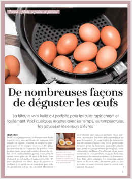 Recettes pour ma friteuse sans huile
