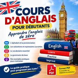 Cours d'Anglais pour débutants : Apprendre l'anglais de Zéro en PDF.