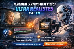 FORMATION SUR LA CRÉATION DE VIDÉO  ULTRA RÉALISTE AVEC L'INTELLIGENCE ARTIFICIELLE