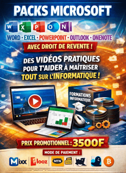 PACKS MICROSOFT WORD, EXCEL, POWERPOINT, OUTLOOK ET ONENOTE
