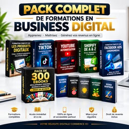 Pack Ultime: Génère des Revenus en Ligne + 300 Ebooks Gratuits