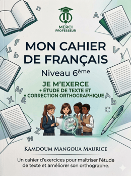 MON CAHIER DE FRANÇAIS  6ème  JE M’EXERCE  	ETUDE DE TEXTE  	CORRECTION ORTHOGRAPHIQUE