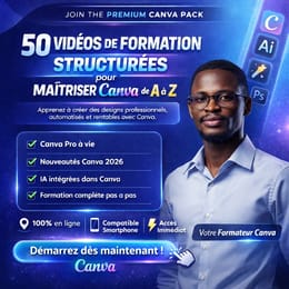 Maîtrisez Canva en 2026 : 50 vidéos + Canva Pro à vie inclus