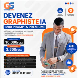 Formation complet en Graphisme IA +200 PROMPTS PREMIUM prêt à l'emploi