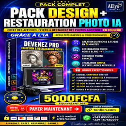 PACK COMPLET DE FORMATION EN DESIGN+ RESTAURATION PHOTO AVEC IA
