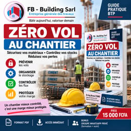 ZÉRO VOL AU CHANTIER – Guide pratique pour sécuriser vos matériaux et réduire les pertes