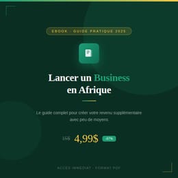 Lancez votre 2e source de revenus en Afrique — même sans capital de départ.