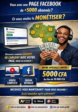 Guide monétisation Facebook en Afrique inéligible
