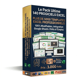 PACK ULTIME EXCEL PRO + 5000 MODÈLES PREMIUM & OUTILS DE GESTION + FORMATION OFFERTE