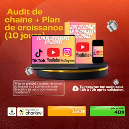 Audit de chaîne + Plan de croissance (10 jours)