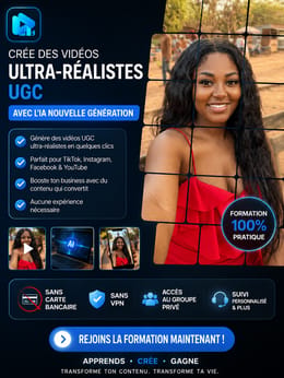VIDÉOS ULTRA RÉALISTES UGC LOGICIELS (3 Minutes⏱️ long) + FORMATION + GROUPE (+3000 inscrit)