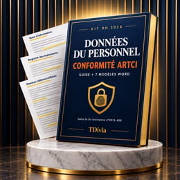 Données du Personnel : Conformité ARTCI 2026 - Guide + 7 Modèles Word