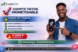 Compte tiktok Monétisable
