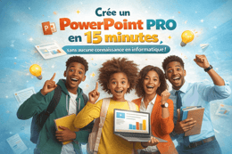 Crée un PowerPoint professionnel en 15 minutes, sans aucune connaissance en informatique.