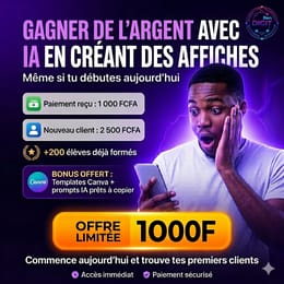 CREATION DES AFFICHES PUBLICITAIRES AVEC L'IA