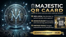 📇 MAJESTIC QR Card — Carte de visite numérique avec QR code