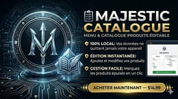 📋 MAJESTIC Catalogue — Menu & catalogue produits éditable