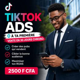 TIKTOK : 0 à ta   PREMIERE  VENTE  EN 30JOURS   CHRONO