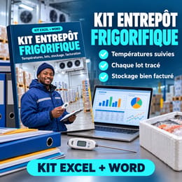 Kit Entrepôt Frigorifique : chambres froides, températures, lots et facturation