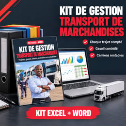 Kit de gestion Transport de marchandises : trajets, gasoil, camions, clients