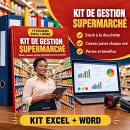 Kit de gestion Supermarché : stock, caisses, pertes et bénéfices sous contrôle
