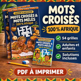 Mots croisés et mots mêlés 100 % Afrique : 54 grilles adultes et enfants