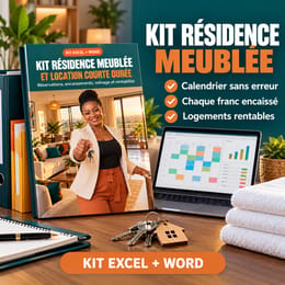 Kit Résidence meublée et location courte durée : Excel + Word