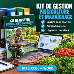 Kit de gestion Pisciculture et maraîchage : ferme intégrée, Excel + Word