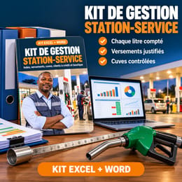 Kit de gestion Station-service : index, cuves, versements, clients à crédit