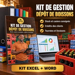 Kit de gestion Dépôt de boissons : stock, casiers consignés, crédits et tournées