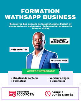 APPRENDRE À VENDRE SUR WHATSAPP BUSINESS.