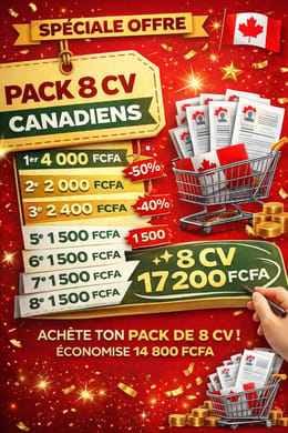 Pack de 8 CV canadiens