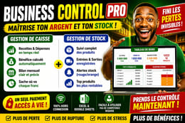 Business Control Pro — Stock + Caisse + Bénéfice. Tout automatique. Sans comptable.