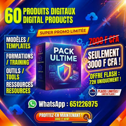Pack de 60 produits digitaux