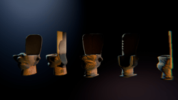 Pack Trônes & Chaises Royales Sculptées (5 en 1) – Modèles 3D