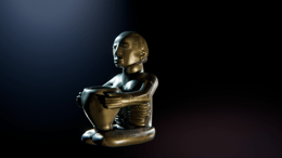 Statuette Porte-Calebasse Traditionnelle – Modèle 3D