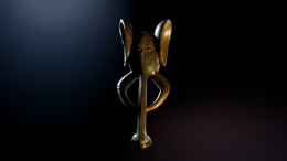Sculpture & Masque Éléphant de Face – Modèle 3D
