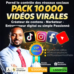 PACK DE 10 000 VIDEOS VIRALES (PRODUITS VIP & GOLD)