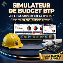 Simulateur de Budget & Quantités BTP (Excel Automatisé) – Spécial Afrique / Diaspora