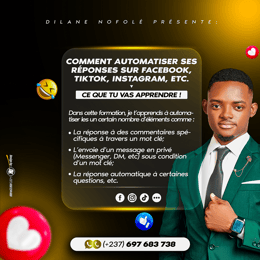 Automatisation Facebook, Instagram, TikTok, etc