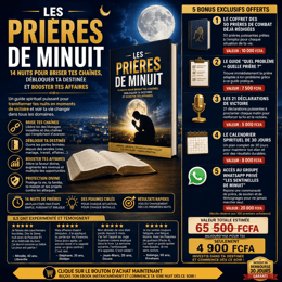14 PRIÈRES DE NUIT POUR BRISER TES CHAÎNES , DÉBLOQUER TA DESTINÉE ET TES FINANCES
