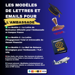 Les modèles de lettres et e-mails à rédiger à l'ambassade et l'université
