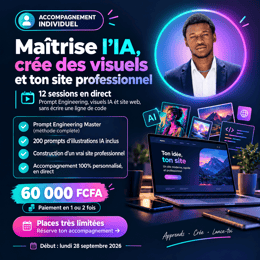Accompagnement IA, Visuels & Site Web Professionnel Individuel (1/2)
